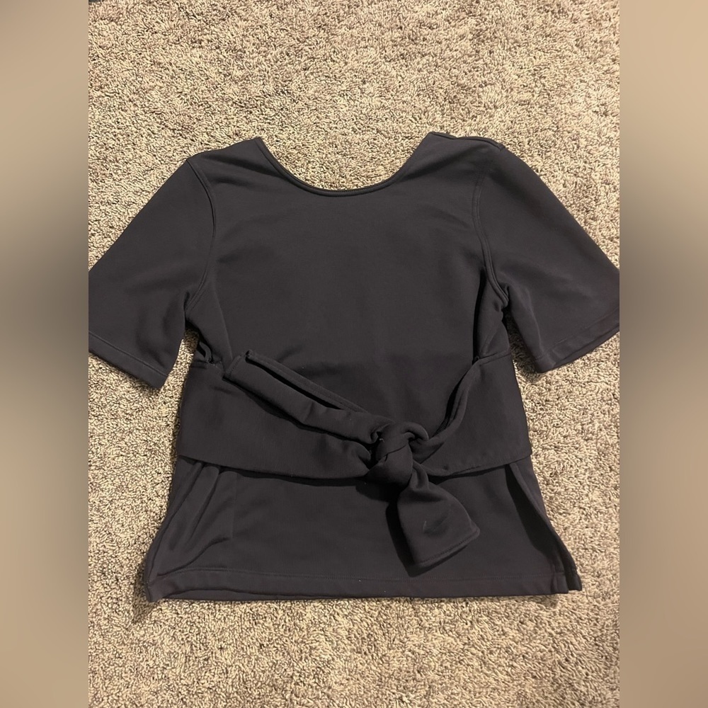 NIKE Women's Studio Short Sleeve Wrap Top - Picture 5 of 8